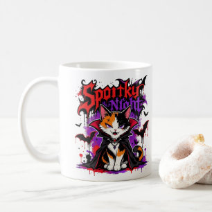 Mug Chat calicot vampire de nuit effrayante