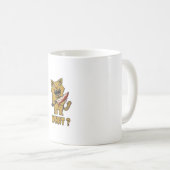 Mug Chat ce _ Drôle chat déplaisant avec couteau (Devant droit)