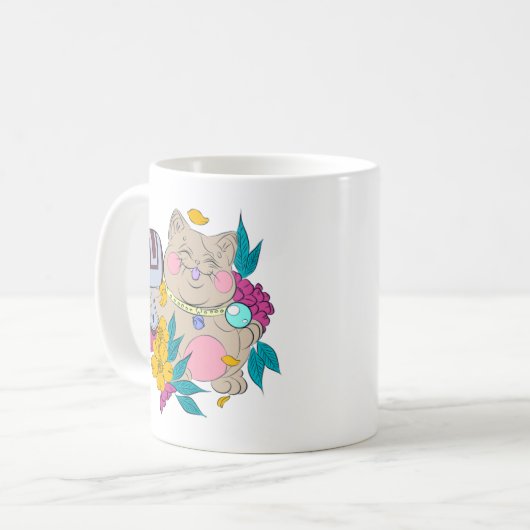 Mug chat chanceux (Devant gauche)
