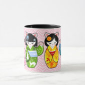 Mug Chat chanceux japonais de Kokeshi Maneki Neko (Centre)