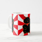 Mug Chat chanceux noir (Devant gauche)