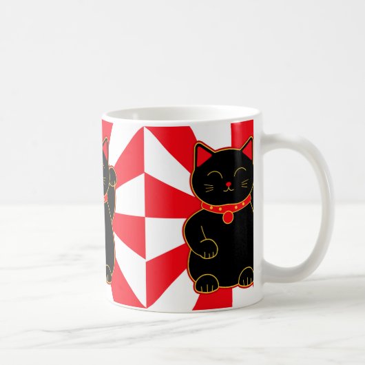 Mug Chat chanceux noir (Droite)