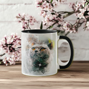 Mug Chat Chartreux et Neige