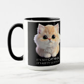 Mug Chat chaton blanc et orange moelleux (Gauche)