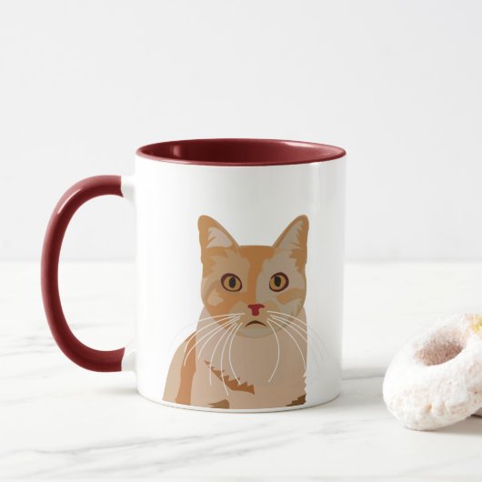 Mug Chat Chaton Mignon Chat (Avec donut)