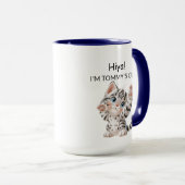 Mug Chat Chaton Tabby Mignon qui fait Coucou | Per (Devant droit)