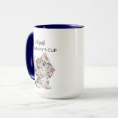 Mug Chat Chaton Tabby Mignon qui fait Coucou | Per (Devant gauche)