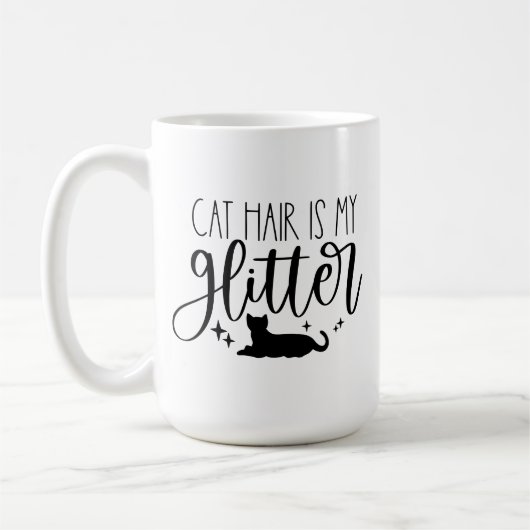 Mug Chat cheveux est ma Parties scintillant (Gauche)