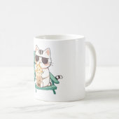 Mug Chat Chibi Mignon avec des Lunettes de Soleil Buva (Devant droit)