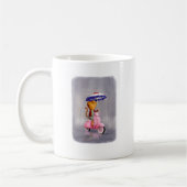 Mug Chat chic de Kitty sur le scooter rose (Gauche)