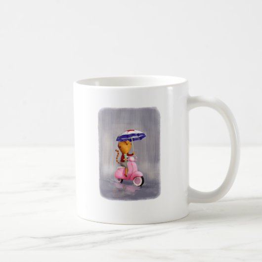 Mug Chat chic de Kitty sur le scooter rose (Droite)