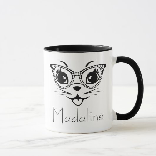 Mug Chat Chic noir et blanc (Droite)