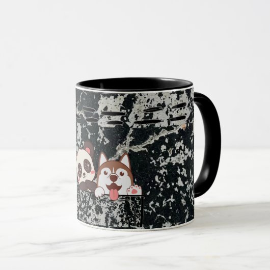 Mug chat chien panda (Devant droit)