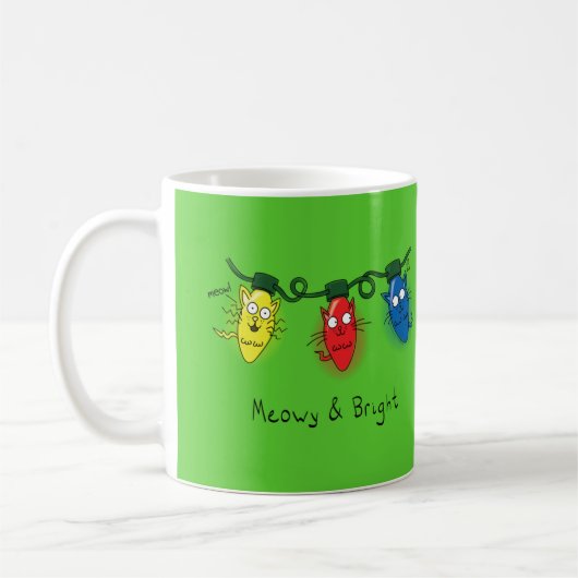 Mug Chat Christmas Meowy et Bright (Gauche)