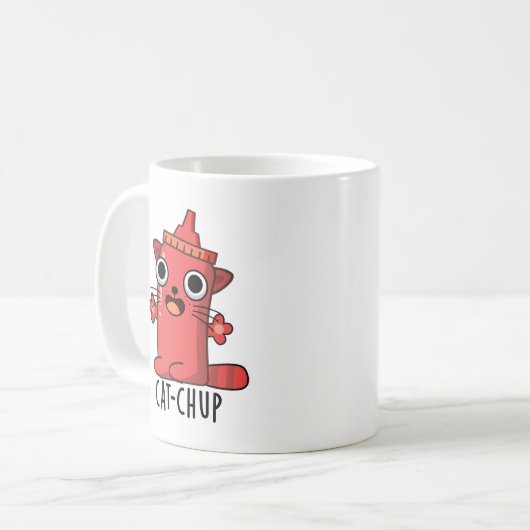 Mug Chat-chup Funny Ketchup Pun (Devant gauche)