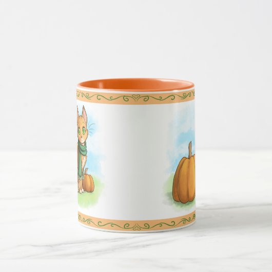 Mug Chat citrouille (Centre)
