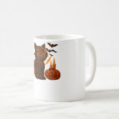 Mug Chat Citrouille Creeper Halloween cadeau T-Shi sur (Devant droit)