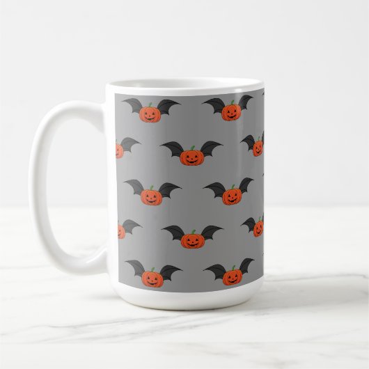 Mug Chat Citrouille d'Halloween (Gauche)