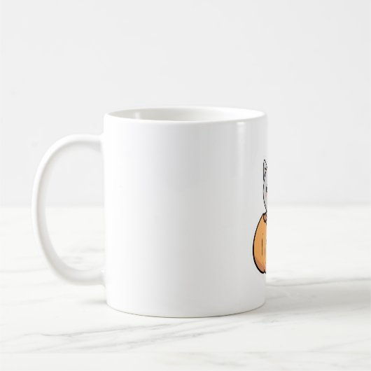 Mug Chat Citrouille d'Halloween (Gauche)