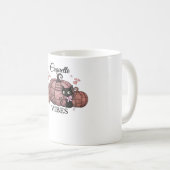 Mug Chat Citrouille rose Coquette T-shirt surdimension (Devant droit)