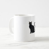 Mug Chat Classique Dos Arché � Silhouette Halloween Vi (Devant gauche)