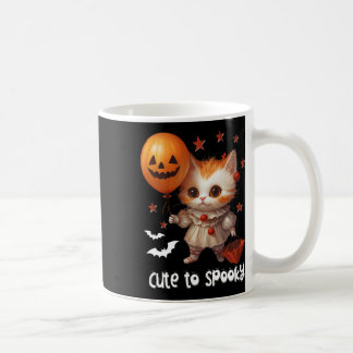Mug Chat Clown mignon au ballon Citrouille d'Halloween