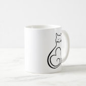 Mug Chat - Cœur (Devant droit)
