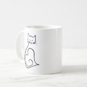 Mug Chat - Cœur (Devant gauche)