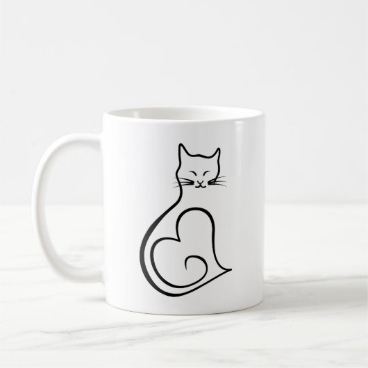 Mug Chat - Cœur (Gauche)