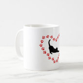 Mug Chat & Coeur fait de pattes de chat (Devant gauche)