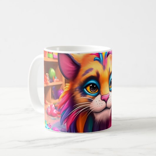 Mug Chat coloré (Devant gauche)