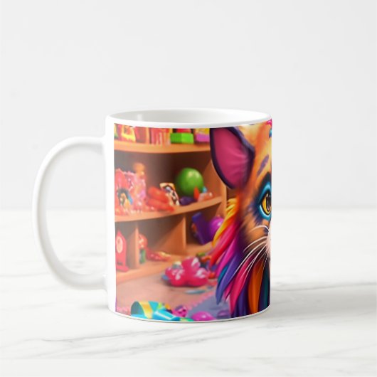 Mug Chat coloré (Gauche)
