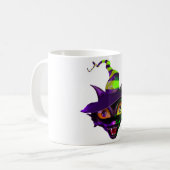 Mug Chat coloré effrayant (Devant gauche)