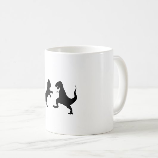 Mug chat contre t-rex (Devant droit)