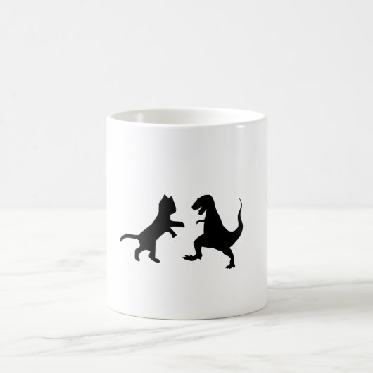 Mug chat contre t-rex (Centre)