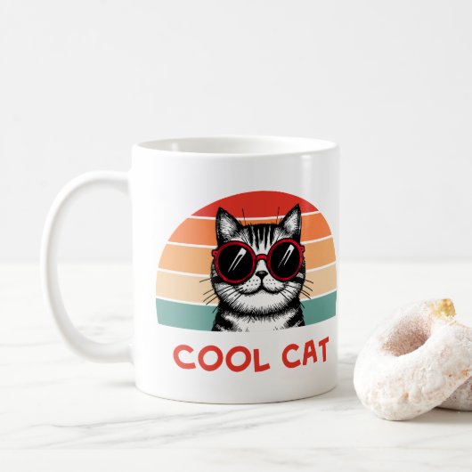 Mug Chat cool 2 (Avec donut)