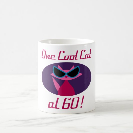 Mug Chat cool 60e anniversaire (Centre)