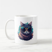 Mug Chat cool avec lunettes de soleil (Gauche)