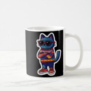 Mug Chat cool Avec Sungles Retro Style Amusant Animal