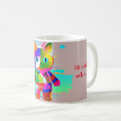 Mug Chat cool stylisé (Devant droit)