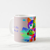 Mug Chat cool stylisé (Devant gauche)
