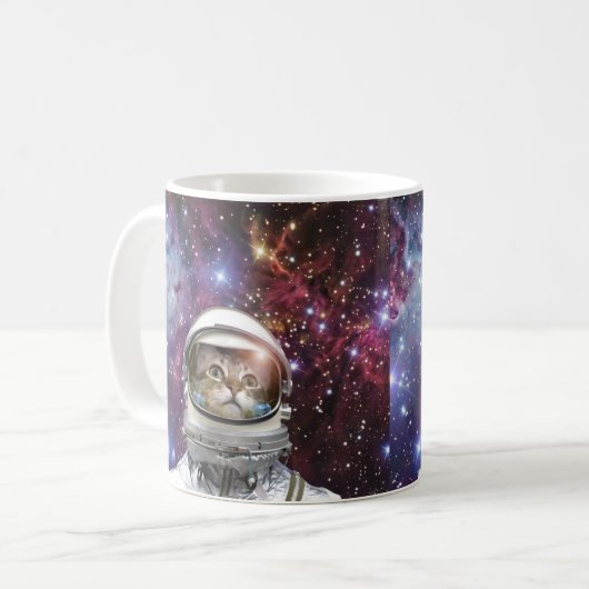 Mug Chat Cosmonaut (Devant gauche)