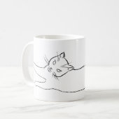 Mug chat couché (Devant gauche)