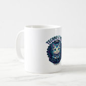 Mug Chat Cyber Techno Drôle Conception Amateur de Chat (Devant gauche)