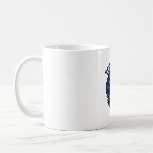 Mug Chat Cyber Techno Drôle Conception Amateur de Chat (Gauche)