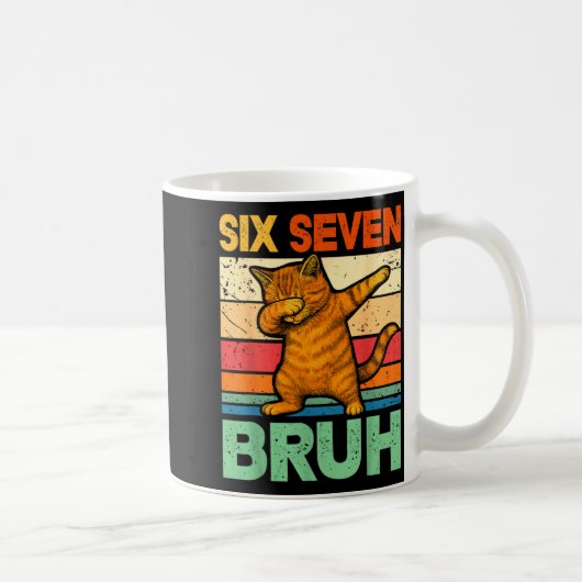 Mug Chat Dabbing Bruh 67 Mème 6 7 Six Sept (Droite)