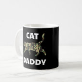 Mug Chat Daddy Camouflage Funny Papa Propriétaire d'an (Devant gauche)