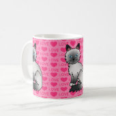 Mug Chat d'amour Birman / Ragdoll à point bleu (Devant gauche)