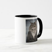 Mug Chat dans des vêtements (Devant droit)