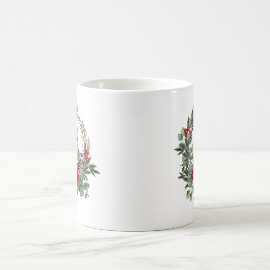Mug Chat dans la couronne de Noël (Centre)